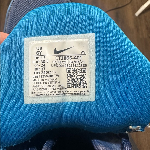 Nike Future Court 3 "Midnight Navy/Blue/Metallic Silver" Basketball Shoes size 6 - Picture 5 of 17